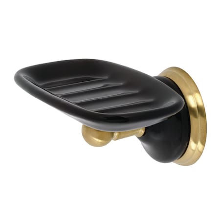 BA9115BB Water Onyx Soap Dish Holder, Brushed Brass